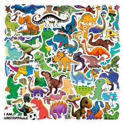 50/110Pcs Cute Cartoon Dinosaur Series Tyrannosaurus Rex Children's Graffiti Stickers Luggage Skateboard Computer DIY Stickers (ONLINE ORDER ONLY)