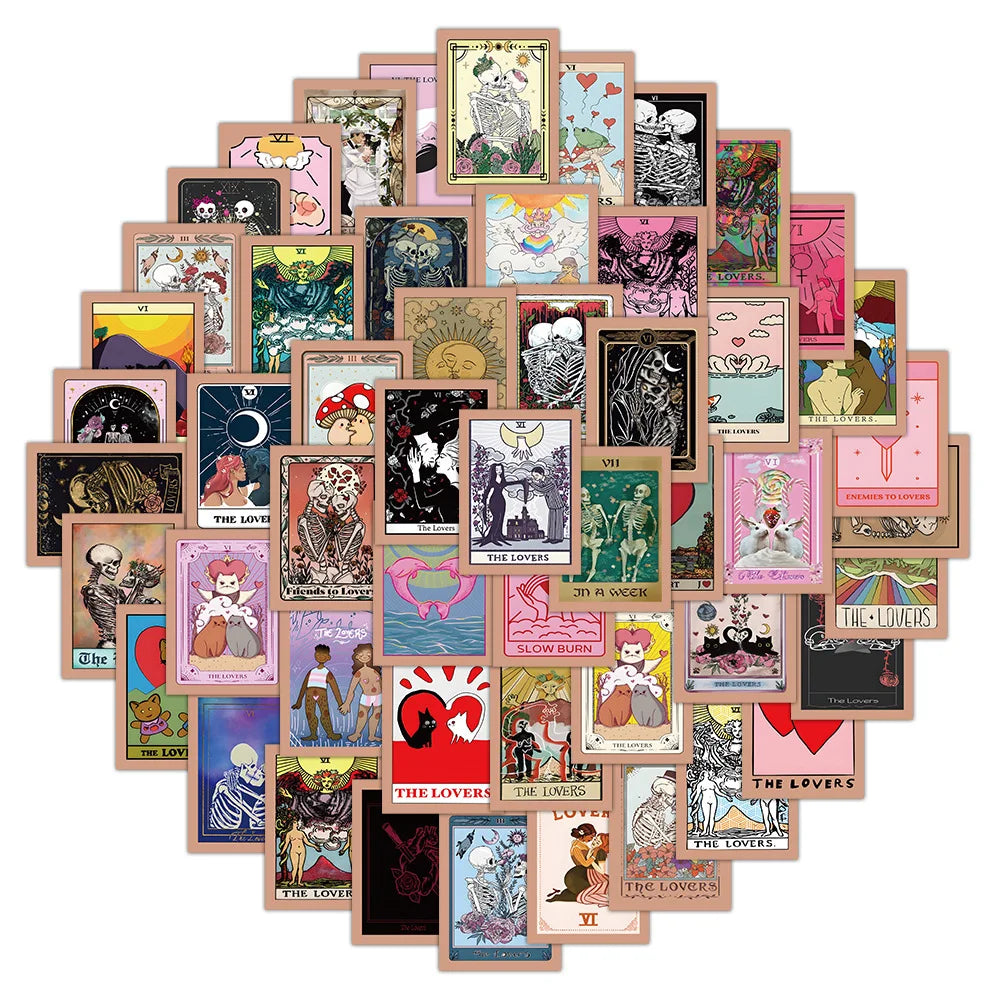 Love Tarot Cards Stickers Pack - Skateboard, Laptop, Luggage Decals (Online Order Only)