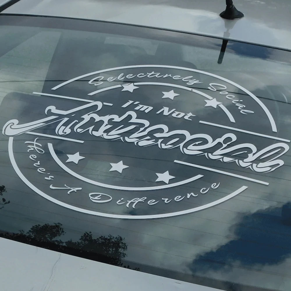 Antisocial Roundness for Car Sticker Individuation Decoration Windshield Rear External Accessories Waterproof Pvc Vinyl Decals (ONLINE ORDER ONLY)