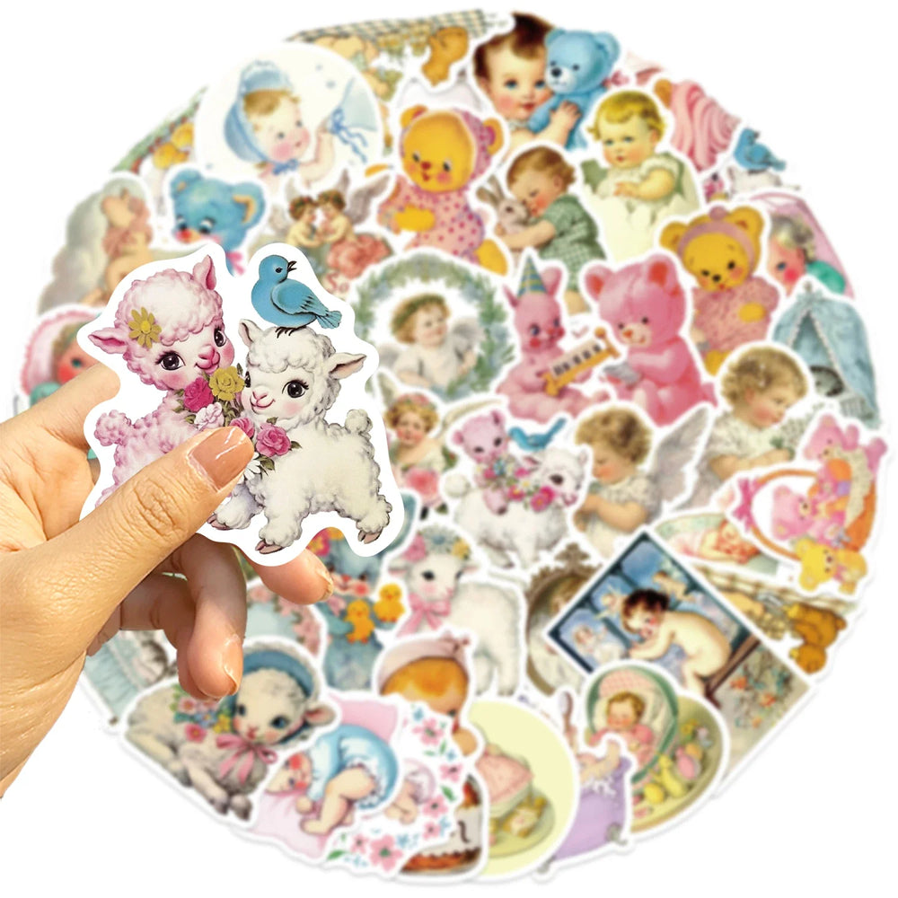 50Pcs Angel Waterproof Decorative Stickers for Phone Case Laptop Helmet Skateboard DIY Creative Graffiti Sticker Decoration (ONLINE ORDER ONLY)