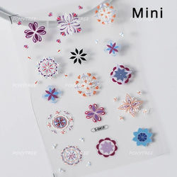 Baroque Figure Flower Totem Geometric Star Love Heart Hot Stamping Embossed Relief Self Adhesive Nail Art Sticker Manicure Decal (ONLINE ORDER ONLY)