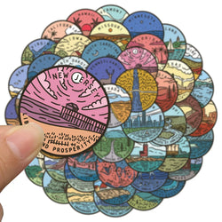 10/50Pcs Famous Scenery 50 states Stickers DIY Toys Stationery Case Skateboard Laptop Guitar Pegatinas Decals Stickers (ONLINE ORDER ONLY)