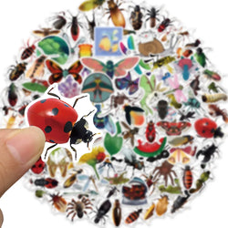 50/100Pcs Colorful Cartoon Insects Spider Butterfly for Kids Gifts Luggage Laptop Skateboard Sticker Waterproof Wholesale (ONLINE ORDER ONLY)