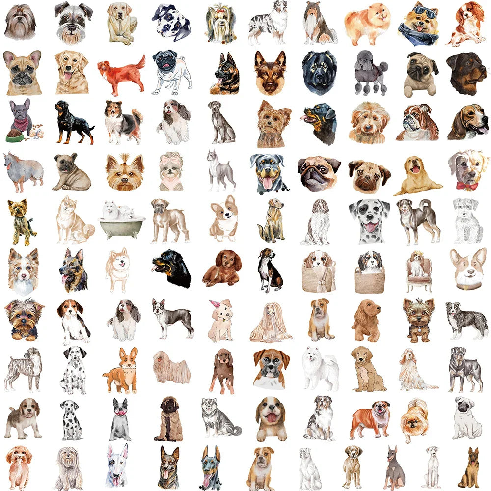 10/30/50/100pcs Cute Dog Animal Cartoon Waterproof Stickers Kawaii Decals Laptop Suitcase Notebook Stationery Sticker Kids Toy (ONLINE ORDER ONLY)