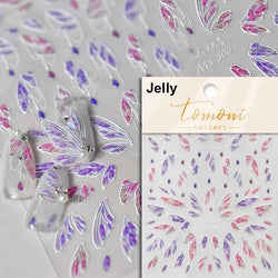 Charming Blue Sparrow Feather Rhinestone Wings Peacock Sparrow Dreamy Jelly Stars Self Adhesive Nail Art Stickers Manicure Decal (ONLINE ORDER ONLY)