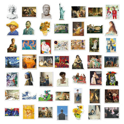 10/30/52/104pcs Art Paintings Aesthetic Stickers Motorcycle Travel Luggage Guitar Skateboard Classic Toy Cool Sticker for Kid (ONLINE ORDER ONLY)