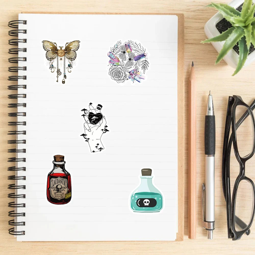 50/100PCS Pharmacist Horror Gothic Graffiti Mobile Phone Notebook Luggage Car Decoration Waterproof Sticker Toy Wholesale (Online Order Only)