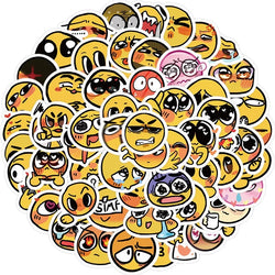 10/30/60PCS Cute Mood Yellow Sticker Aesthetic Korean Stationery Children's PVC Decoration Scrapbooking School Supplies for Kids (ONLINE ORDER ONLY)