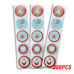 100-500pcs Thank You Label Sealing Stickers Merry Christmas Kraft Handmade Sticker Card Box Package Wedding Decor Party Supplies (ONLINE ORDER ONLY)