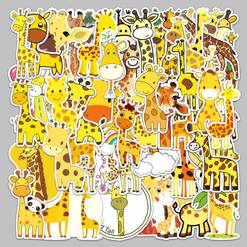 50pcs Cute Giraffe Graffiti Stickers for Helmet, Wall, DIY Decoration (ONLINE ORDER ONLY)