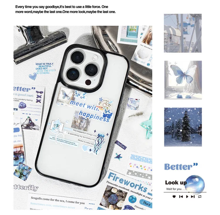 30piece/book Korean Ins Daydream Valley Series Cut Film Sticker Journal Phone Case DIY Scrapbooking Kawaii Decoration Stickers (ONLINE ORDER ONLY)