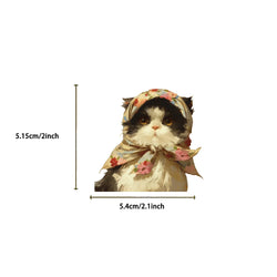 50pcs Kawaii Animals Cat Meme Sticker Sticky Aesthetic Decorative Scrapbook Cute Sticker DIY Phone Stationery School Supplies (Online Order Only)