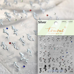 Shiny Mermaid Tail Fish Tail Sea Wave Jelly Spoondrift Shell Starfish Ocean Romantic Delicate Nail Art Stickers Manicure Decals (ONLINE ORDER ONLY)