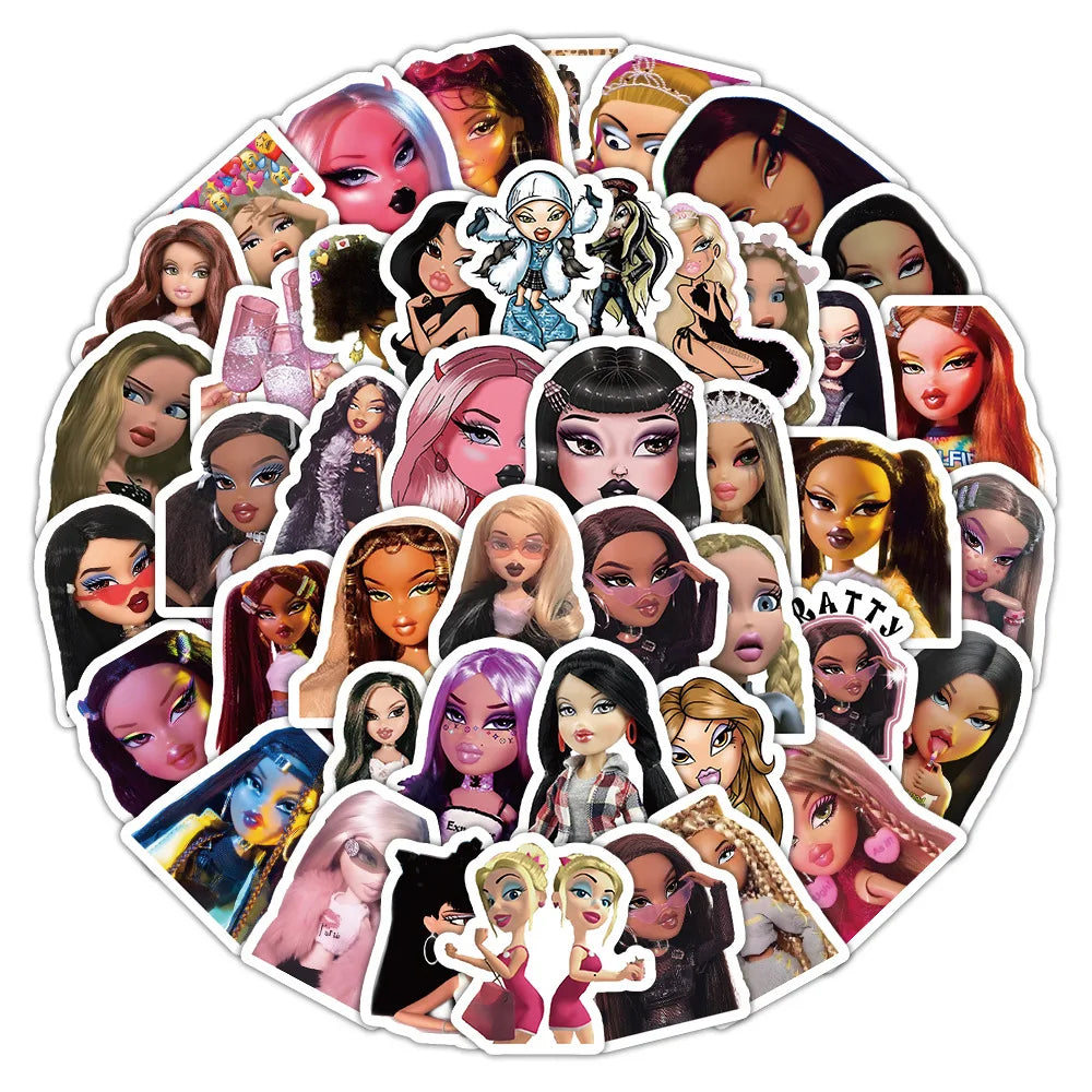 10/30/50/100PCS Bratzillaz Stickers Funny Cartoon Sticker Decals DIY Scrapbook Luggage Laptop Phone Car Bike Skateboard Kids Toy (ONLINE ORDER ONLY)