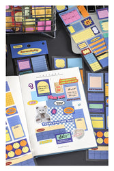 6pcs/lot Inspiration Records Series Writable Sticker Diary Scrapbooking Collage Sticky Note Decoration Sticker Kawaii Stationery (Online Order Only)