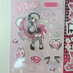 INS Sweet Candy Girl Stickers Diary Scrapbooking DIY Album Decoration Sticker Aesthetic Personalized Kawaii Stationery (ONLINE ORDER ONLY)