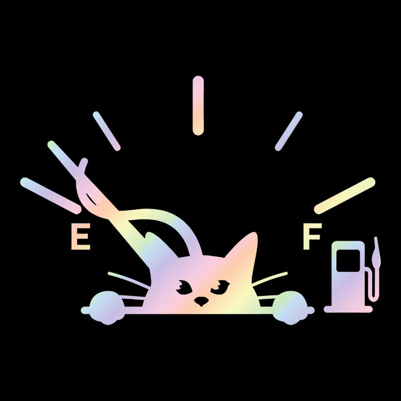 Peeping Cat Full Gas Gauge Sticker for Car Fuel Tank Cap Door Decoration Automotive Supplies Outdoor Stickers Pvc Vinyl Decals (ONLINE ORDER ONLY)