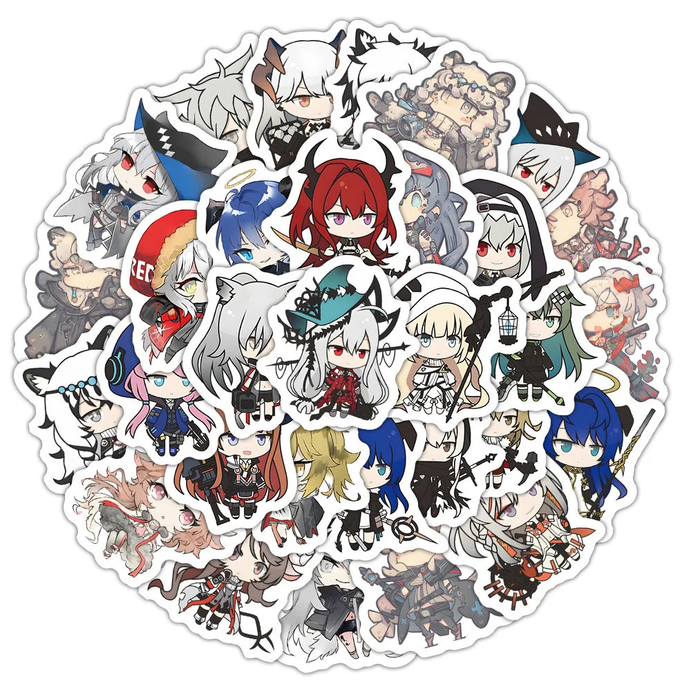 10/30/60PCS Arknights Stickers Cute Cartoon Sticker ACGN Game Graffiti Decals Laptop Phone Guitar Car Bike Skatebaord Kids Toys (ONLINE ORDER ONLY)
