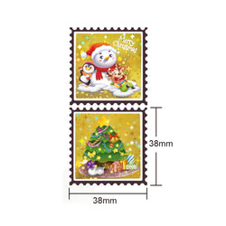 50-300pcs Holographic Stickers Merry Christmas Stickers Seal Labels For DIY Gift Baking Package Envelope Stationery Decor (ONLINE ORDER ONLY)