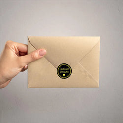 100-500pcs Round Natural Hand Made Stickers Seal Labels Cute Sticker For Cake Packaging Labels Sticker Stationery (Online Order Only)