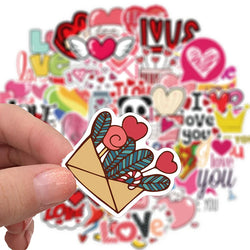 10/30/50PCS Cute Love Sticker Aesthetic Children's PVC Sketchbook Decoration Scrapbooking School Stationery Supplies for Kids (Online Order Only)