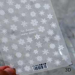 Bronzing Jelly Laser Snowflake Christmas Hot 5D Soft Embossed Relief Self Adhesive Nail Art Decoration Sticker 3D Manicure Decal (ONLINE ORDER ONLY)