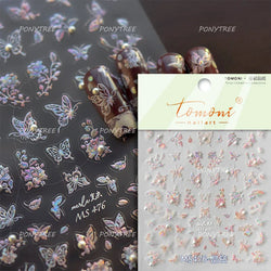 White Pink Baby Child Angel Wing Heart Bowknot Leaves Key Star Cupid's Arrow Archery Adhesive Nail Art Stickers Manicure Decals (ONLINE ORDER ONLY)