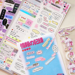 1Pcs Korean Ins Text Material Sticker Scrapbooking Idol DIY Album Decoration Sticker Aesthetic Personalized Kawaii Stationery (Online Order Only)