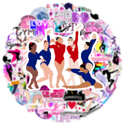 10/50pcs Cool Sports Gymnastics Stickers Aesthetic Waterproof Graffiti DIY Water Bottle Phone Luggage Laptop Sticker Decals Toy (ONLINE ORDER ONLY)