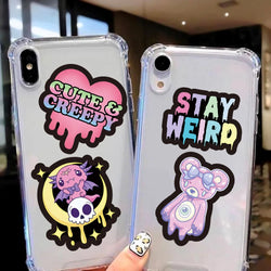 10/30/50PCS Horror Gothic Skull Purple Stickers Cartoon Waterproof Graffiti DIY Laptop Phone Notebook Skateboard Decals Kids Toy (Online Order Only)