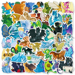 10/50Pcs Wings of Fire Dragon Animal Cartoon Stickers DIY Laptop Luggage Skateboard Graffiti Decals Sticker for Kid Toys (Online Order Only)