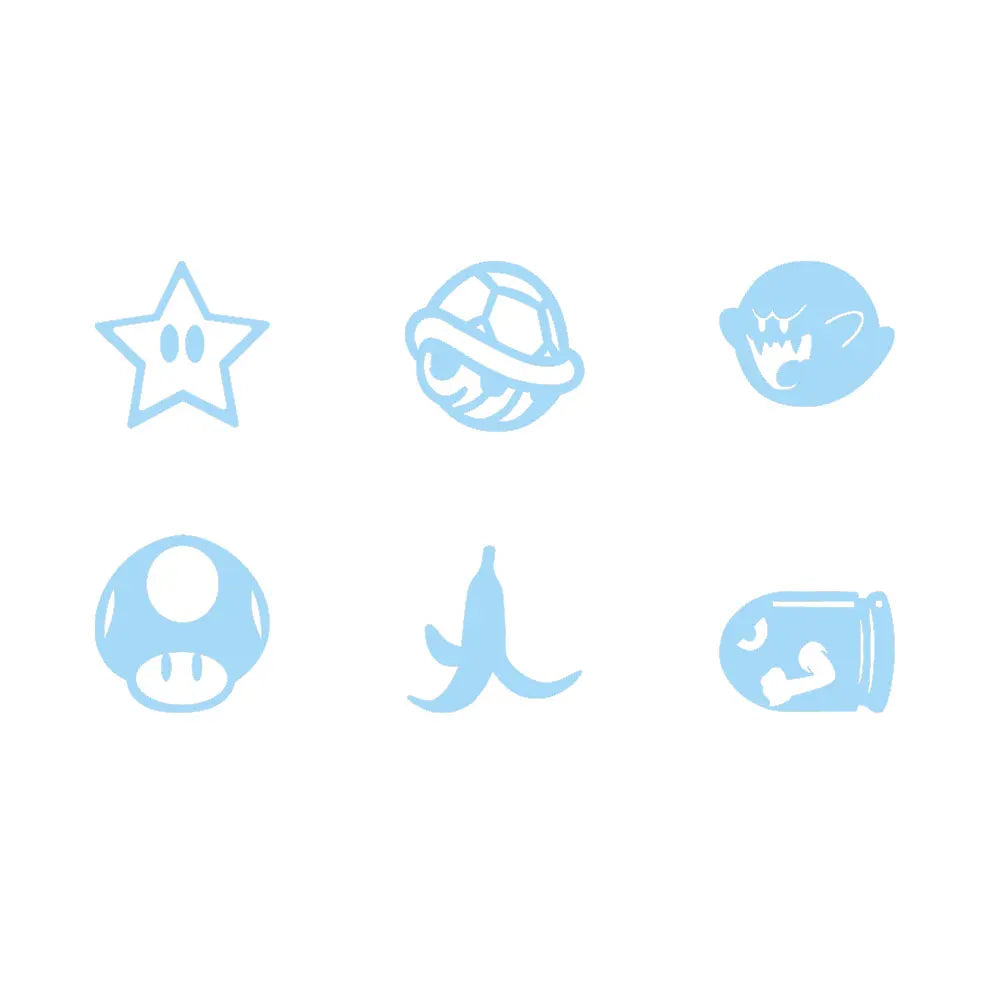 Set Of 6 Blank Button Car Sticker And Truck Vehicle White Blank Buttons The Car Interior  Decoration Die Cutting  Vinyl Decals (ONLINE ORDER ONLY)