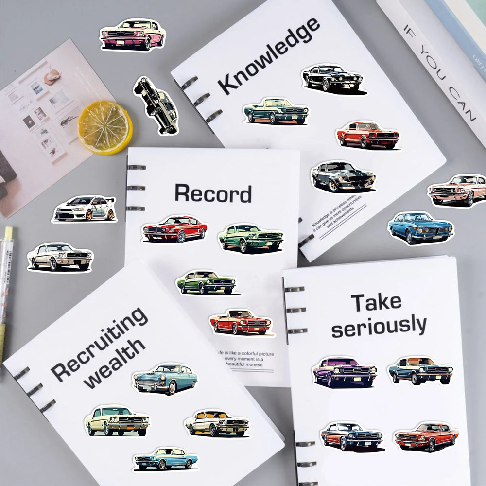 50pcs Car Cartoon Stickers Vehicle Diverse Designs Waterproof PVC Sticker Decals for Luggage Journals Computer Decals (ONLINE ORDER ONLY)