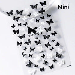 Dark Sword Coiled Snake Cross Butterfly Wing Starburst Starlight Gothic Reptile Animals Nail Art Sticker Festival Manicure Decal (ONLINE ORDER ONLY)