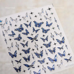 Black White Pearl Lace Butterfly Cross Retro Figure Flower Symmetric Self Adhesive Nail Art Stickers  Manicure Decals Wholesale (ONLINE ORDER ONLY)