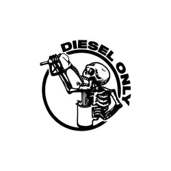 Diesel Only Skull for Car Sticker Decoration Fuel Tank Cap Roundness Outdoor Sticker External Accessories Waterproof Vinyl Decal (ONLINE ORDER ONLY)