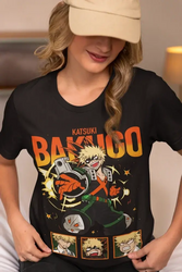 Katsuki Bakugo T-Shirt: MHA Anime Hero Manga Tee (ONLINE ORDER ONLY)