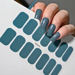 14Tips Solid Color Stickers Nail Art Supplies European & American Simple Decals Oil Film Decals Press on Nails Stickers Designer (ONLINE ORDER ONLY)