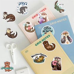 10/30/50PCS Kawaii Otter PVC Sticker Aesthetic Korean Decoration Scrapbooking Stationery DIY Hand Accounting Supplies for Kids (ONLINE ORDER ONLY)