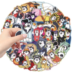 10/30/50PCS Cute Husky Cartoon Stickers Goofy Husky Graffiti Dog Decals Luggage Laptop Phone Guitar Car Bike Skateboard Sticker (ONLINE ORDER ONLY)