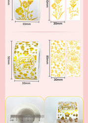 120pcs Rectangle Gold Foil Stickers Thank You For Small Business Gift Seal Labels Shipping Stickers For Decoration Envelope (ONLINE ORDER ONLY)