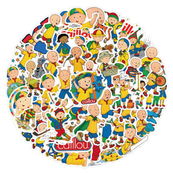 10/30/55PCS Funny Caillou Animation Stickers Cartoon Graffiti Decals Kids Gift DIY Laptop Phone Guitar Scrapbook Children's Toy (ONLINE ORDER ONLY)