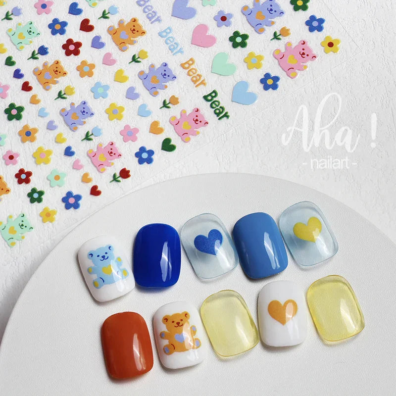 1pc 3D Cloud Moon Design Nail Art Stickers Ultra Thin Self Adhesive Nail Art Decals White Clouds Nail Art Decoration Supplies *N (Online Order Only)