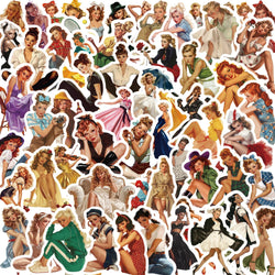 60pcs Retro Girl Sticker Collection Vintage Beauty Stickers Waterproof Vinyl Decals for Laptop Water Bottle Car Motorcycle﻿ (ONLINE ORDER ONLY)