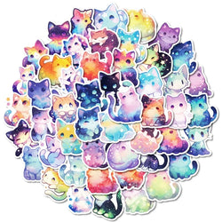 10/30/50PCS Cute Dream Star Cat Sticky PVC Sticker Aesthetic Stationery DIY Decoration Scrapbooking School Supplies for Kids (ONLINE ORDER ONLY)
