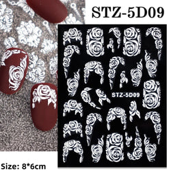 5D Embossed Gingerbread Man Nail Art Sticker Cute Christmas Winter Santa Claus Snowflake Elk Engraved Slider Manicure Decoration (ONLINE ORDER ONLY)
