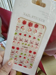 5D Embossed Gingerbread Man Nail Art Sticker Cute Christmas Winter Santa Claus Snowflake Elk Engraved Slider Manicure Decoration (ONLINE ORDER ONLY)