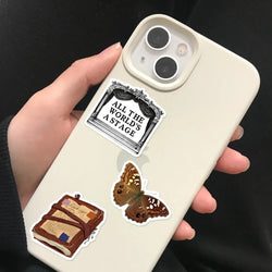 50PCS Cool Aesthetic Dark Academia Stickers Waterproof Cartoon Art Decals Phone Laptop Luggage Skateboard Sticker (ONLINE ORDER ONLY)