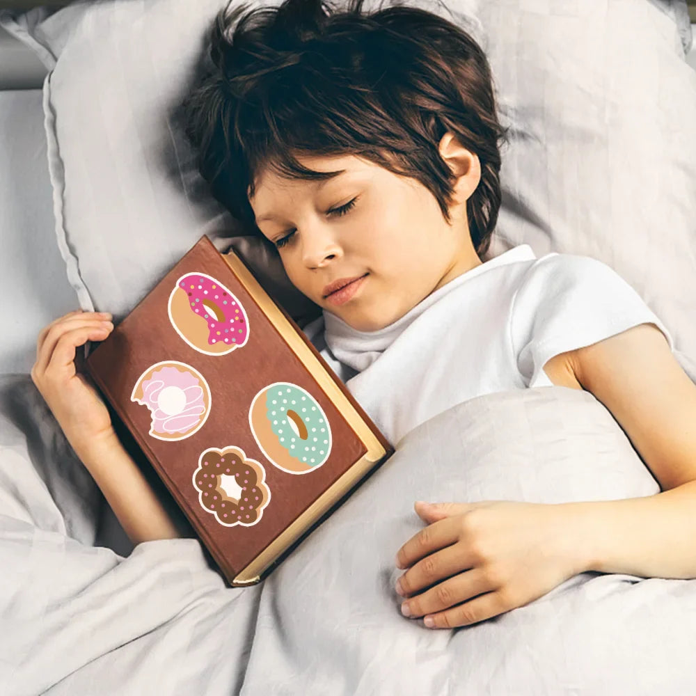 10/50pcs Colorful Candy Stickers Gift Toy for Girl Kawaii Cute Lollipop Donut Decal Sticker to Laptop Stationery Bike Guitar (Online Order Only)