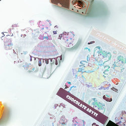 Ins Cute Angel Princess Baseball Girl Sticker Scrapbooking DIY Album Decoration Sticker Aesthetic Personalized Kawaii Stationery (ONLINE ORDER ONLY)